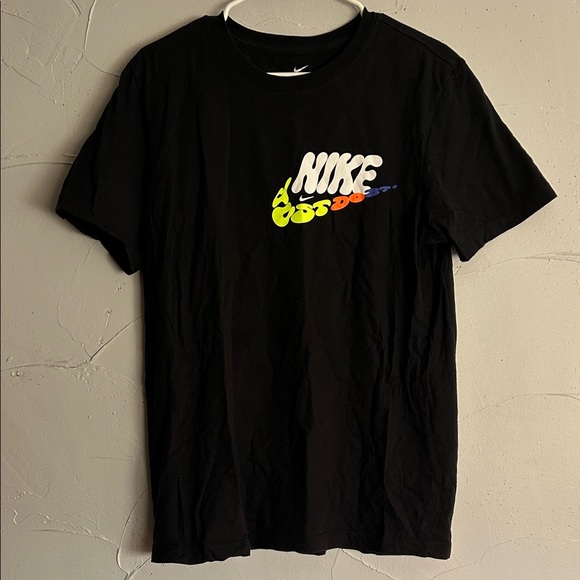 Nike Other - Nike Black Tee with Multicolor Just Do It Logo
